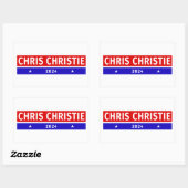 カラフルChris Christie 2024選挙投票 長方形シール (シート)