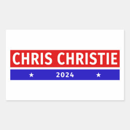 カラフルChris Christie 2024選挙投票 長方形シール