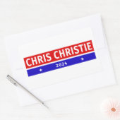 カラフルChris Christie 2024選挙投票 長方形シール (封筒)