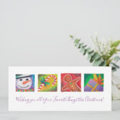 カラフルChristmas – すべてのお気に入りのおもしろい シーズンカード (スタンド正面)