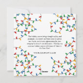 カラフルChristmas Lights Company Business QRコード シーズンカード (裏面)