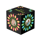 カラフルChristmas Lights Graphic Photo Cube フォトキューブ (裏面アングル)