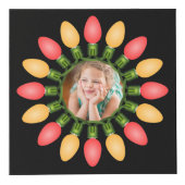 カラフルChristmas Lights Graphic Photo Cube フォトキューブ (正面)