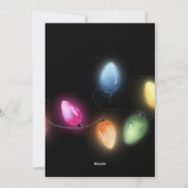 カラフルChristmas Lights Multiple Photos シーズンカード (裏面)