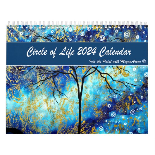 カラフルCircle of Life Tree Art 2024カレンダー カレンダー (カバー)