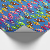 カラフルClownfishの少し包装紙 ラッピングペーパー (角)