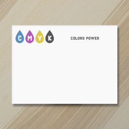 カラフルCMYKインク滴 ポストイット