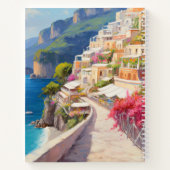 カラフルCoastal Escape Spiralノート ノートブック (裏面)