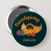 カラフルCornucopiaフレンドリーパーティー名タグ 缶バッジ (正面&裏面)