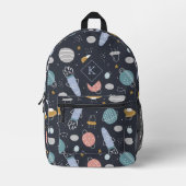 カラフルcosmosシンボル子パターン プリントバックパック (正面)