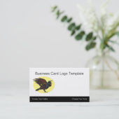 カラフルCrowまたはRavenロゴの名刺 名刺 (スタンド正面)