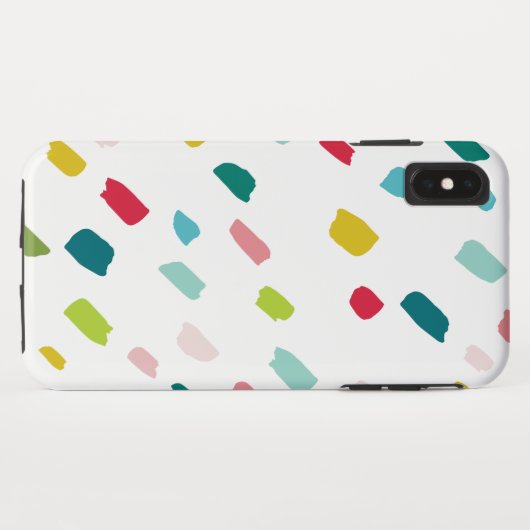 カラフルDABS絵を描クリエイティブおもしろいはっきりした（明） Case-Mate iPhoneケース (裏面(横))