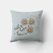 カラフルDandelion Christian Faith Hope Love クッション (裏面)