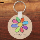 カラフルDAYフラワー キーホルダー (正面)