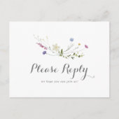 カラフルDeliny Wild Menu Choice RSVPポストカード ポストカード (正面)