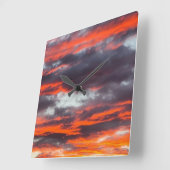 カラフルDesert Skyの写真 スクエア壁時計 (傾斜)