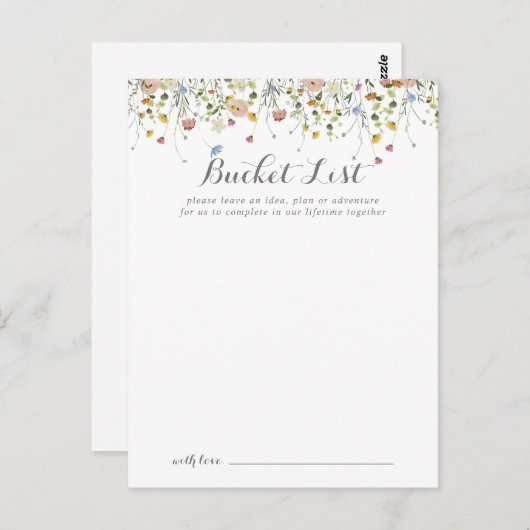 カラフルDiny Wildの結婚Bucket List Cards ポストカード (正面/裏面)