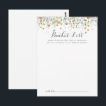 カラフルDiny Wildの結婚Bucket List Cards ポストカード<br><div class="desc">これらのカラフルの結婚優美な野生のバケットリストカードは、素朴な結婚式のレセプションやブライダルシャワーのための完璧な活動である。デザインは美し絵を描いピンク、赤面、ブルー、ネイビー、イエロー、紫、緑の野生の花を手水色で特色。どんな人生のイベントにも合わせて文言を変える。バケットリストのサインは別売。</div>