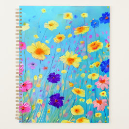 カラフルDIY花絵を描柄クリスチャン プランナー手帳