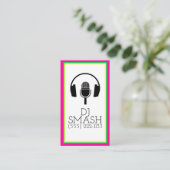 カラフルDJミュージシャンミュージックスタジオカード 名刺 (スタンド正面)