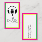 カラフルDJミュージシャンミュージックスタジオカード 名刺 (正面/裏面)