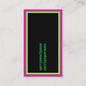 カラフルDJミュージシャンミュージックスタジオカード 名刺 (裏面)