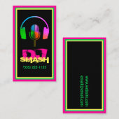 カラフルDJミュージシャンミュージックスタジオカード 名刺 (正面/裏面)