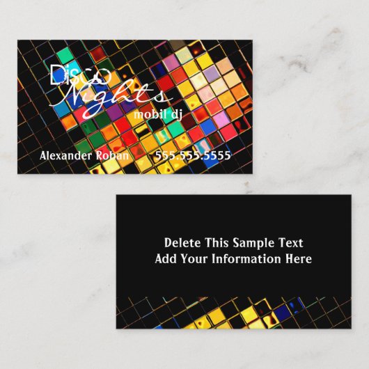 カラフルDJ 名刺 (正面/裏面)