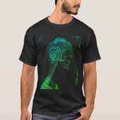 カラフルDJ、X線スカルヘッドホン、 Tシャツ (正面)