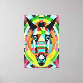 カラフルDonkey Geometric Art抽象芸術 キャンバスプリント