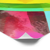 カラフルDonkey Geometric Art抽象芸術 ポスター (コーナー)