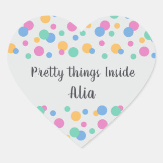 カラフルdots thing かわいらし inside Businessパッケージ ハートシール