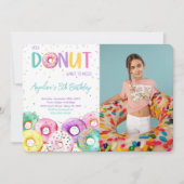 カラフルDout Birthday Partyの写真 招待状 (正面)