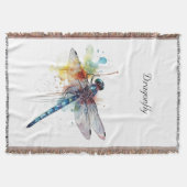 カラフルDragonflyのカスタマイズ スローブランケット (正面)