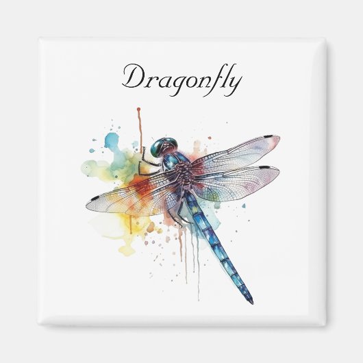 カラフルDragonflyのカスタマイズ マグネット (正面)