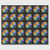 カラフルFireworks +レインボーパターン「89」イベント番号 ラッピングペーパー (フラット)