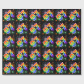 カラフルFireworks +レインボーパターン「97」イベント番号 ラッピングペーパー (フラット)