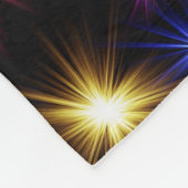 カラフルFireworks Starsデザイン フリースブランケット (角)