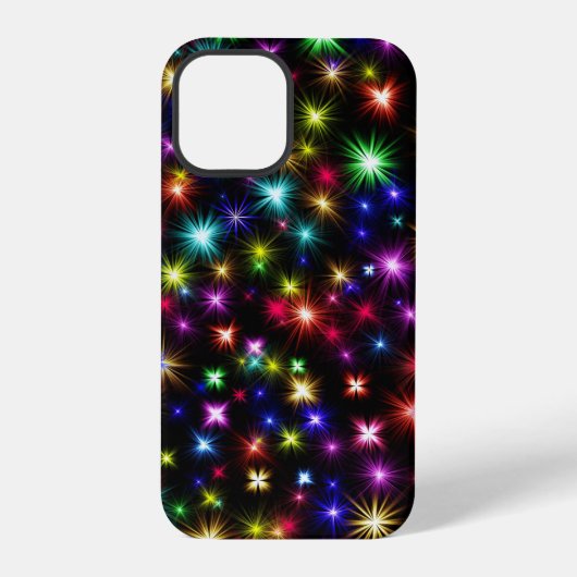 カラフルFireworks Starsデザイン iPhoneケース (裏面)
