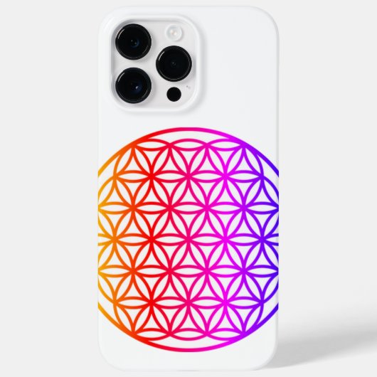 カラフルFlower of Life、おびえたジオメトリ Case-Mate iPhoneケース (裏面)