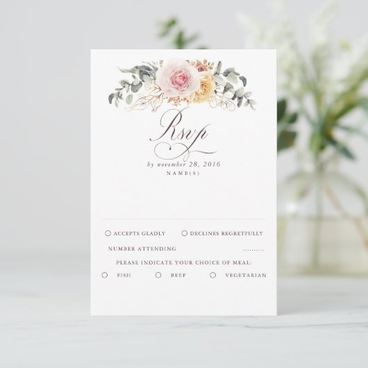 カラフルFolids Boho Wedding RSVP (スタンド正面)