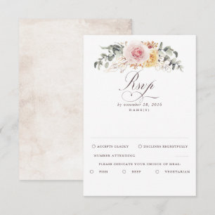 カラフルFolids Boho Wedding RSVP