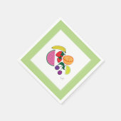 カラフルFruit Summer, カッコいい,おもしろい スタンダードカクテルナプキン (角)