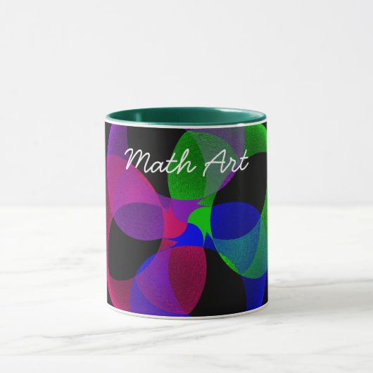 カラフルFusion Geometric Math Art Coffee Mug マグカップ (中央)
