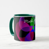 カラフルFusion Geometric Math Art Coffee Mug マグカップ (正面左)