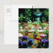 カラフルGarden in Andalucia，スペイン – バラ ポストカード (正面/裏面)