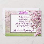 カラフルGarden Islamic Muslim's 結婚 Thank You サンキューカード (裏面)