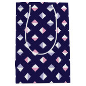 カラフルGemシームレスパターン ミディアムペーパーバッグ (正面)