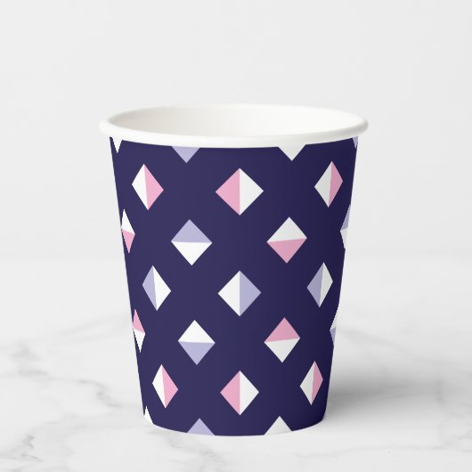 カラフルGemシームレスパターン 紙コップ (正面)