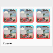 カラフルGrand Turk Photo Collage スクエアシール (シート)
